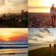 Suasana tenang dan pemandangan matahari terbenam di Pantai Batu Belig, aktivitas keluarga dan surfing yang menenangkan di Kerobokan, Bali Selatan