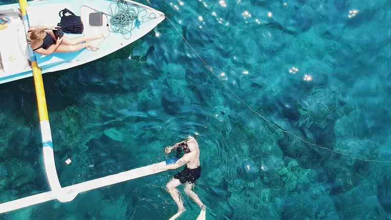 Snorkeling di Blue Lagoon, Padang Bai, Bali Timur