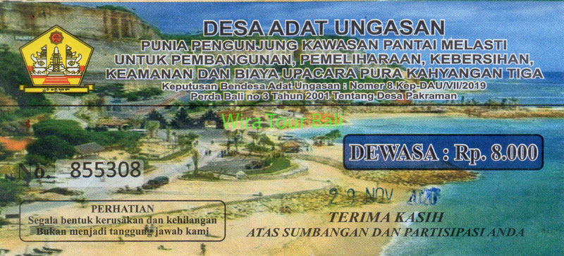 Harga Tiket Masuk Pantai Melasti Ungasan Bali