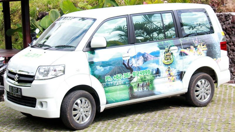 Mobil antar jemput rafting di Bali