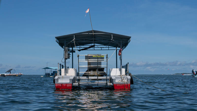 Lokasi perairan aktivitas Seawalker di Tanjung Benoa Bali