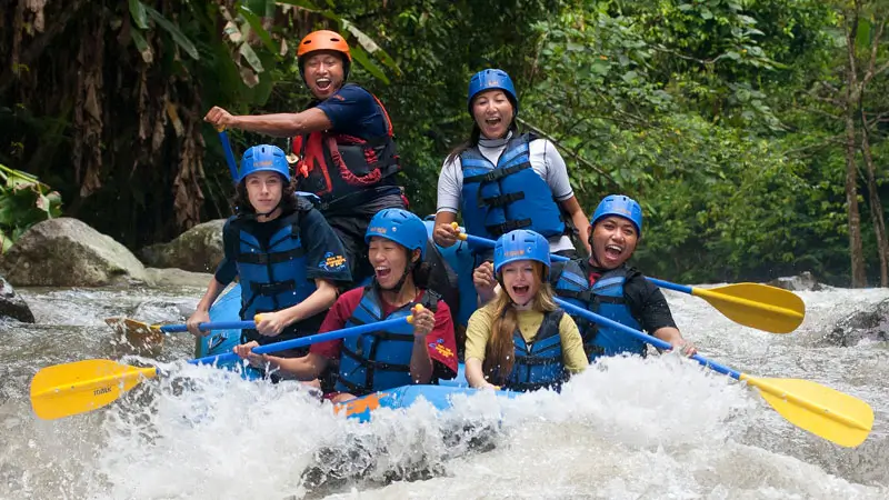 Sobek rafting Ayung Ubud untuk keluarga pemula