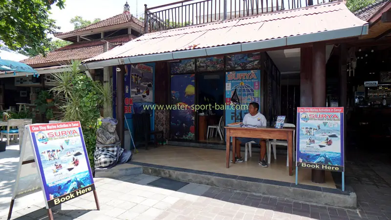 Konter Bali Surya Dive Center di Sanur, titik temu check-in
